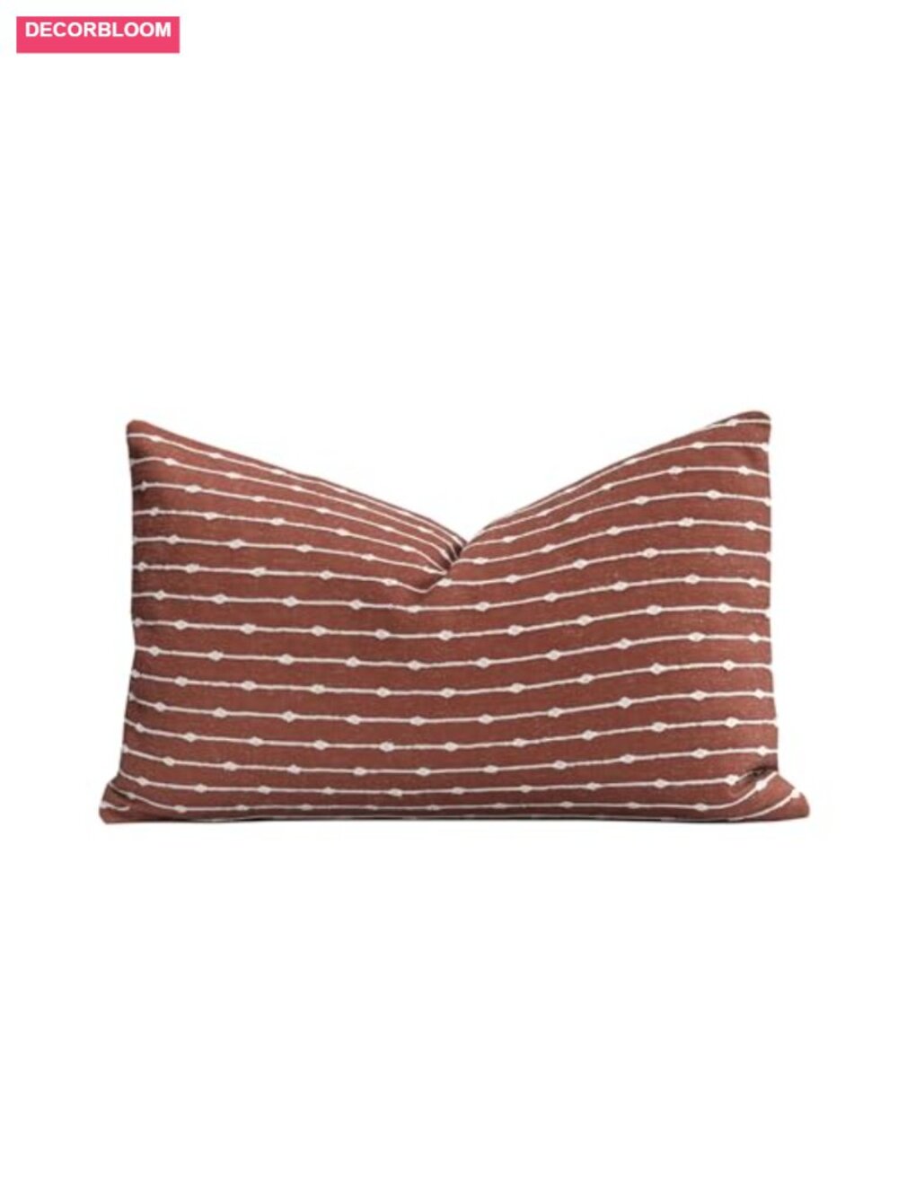 Modern Farmhouse Lumbar Pillow Cover 12x20 Linen Blend Water Repellent Indoor